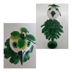 Rare Vtg Christmas EMBASSY Jungle Bird Hanging Standing Large Ornament Hong Kong